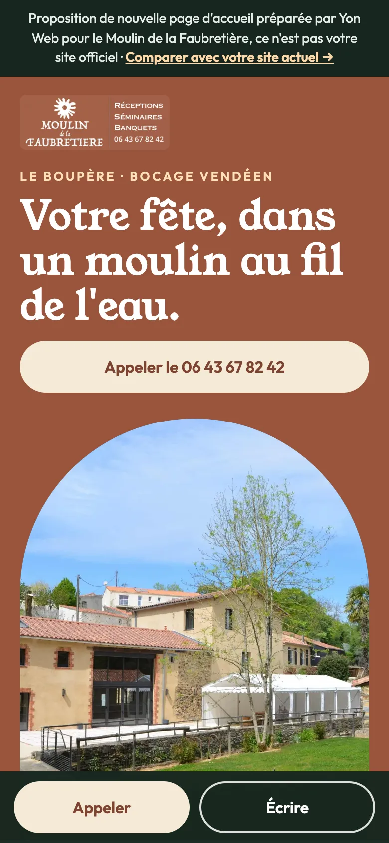 Capture mobile de la proposition
